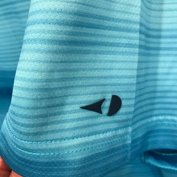 Grand Slam Air Flow Men's 3-Button Turquoise Striped Golf Polo Shirt Sz XXL - Picture 8 of 14